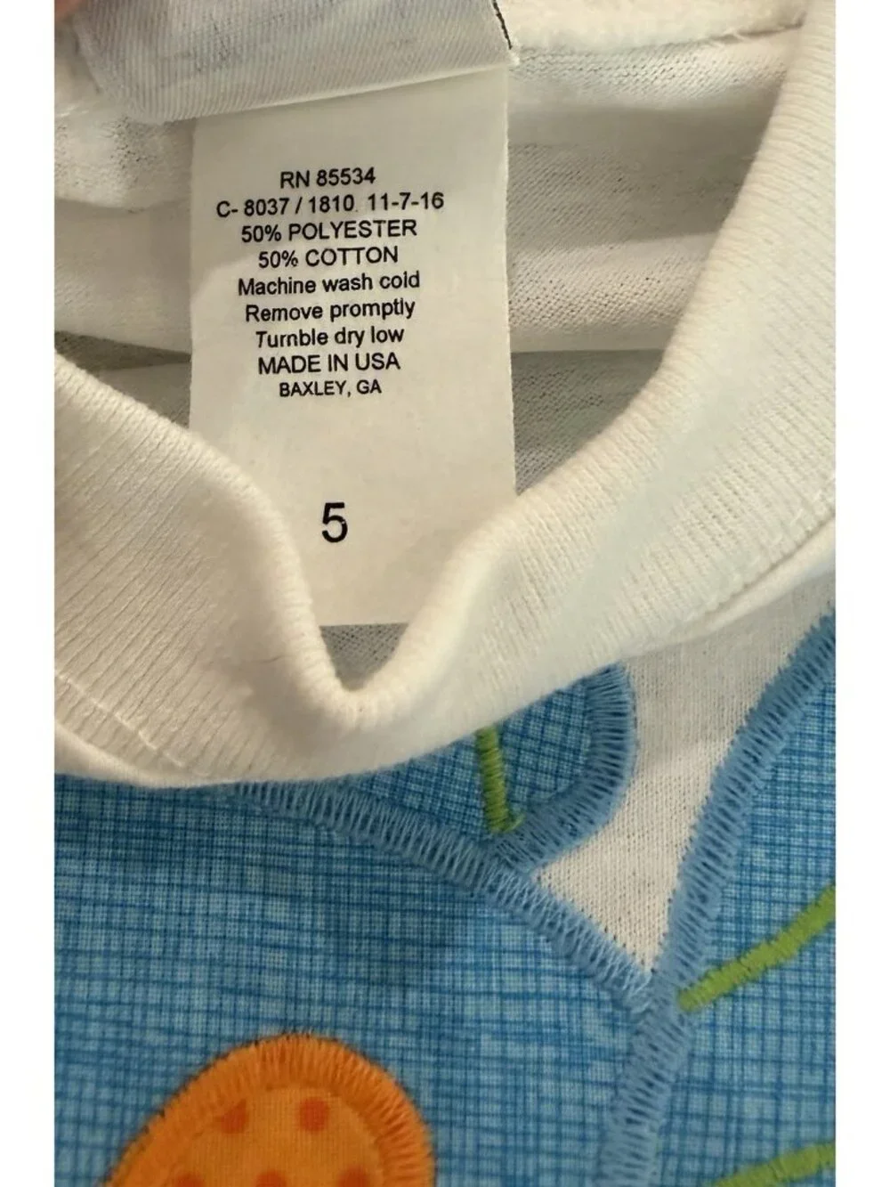 The Bailey Boys Size 5 Fish Applique T-Shirt & Orange Gingham Shorts Set